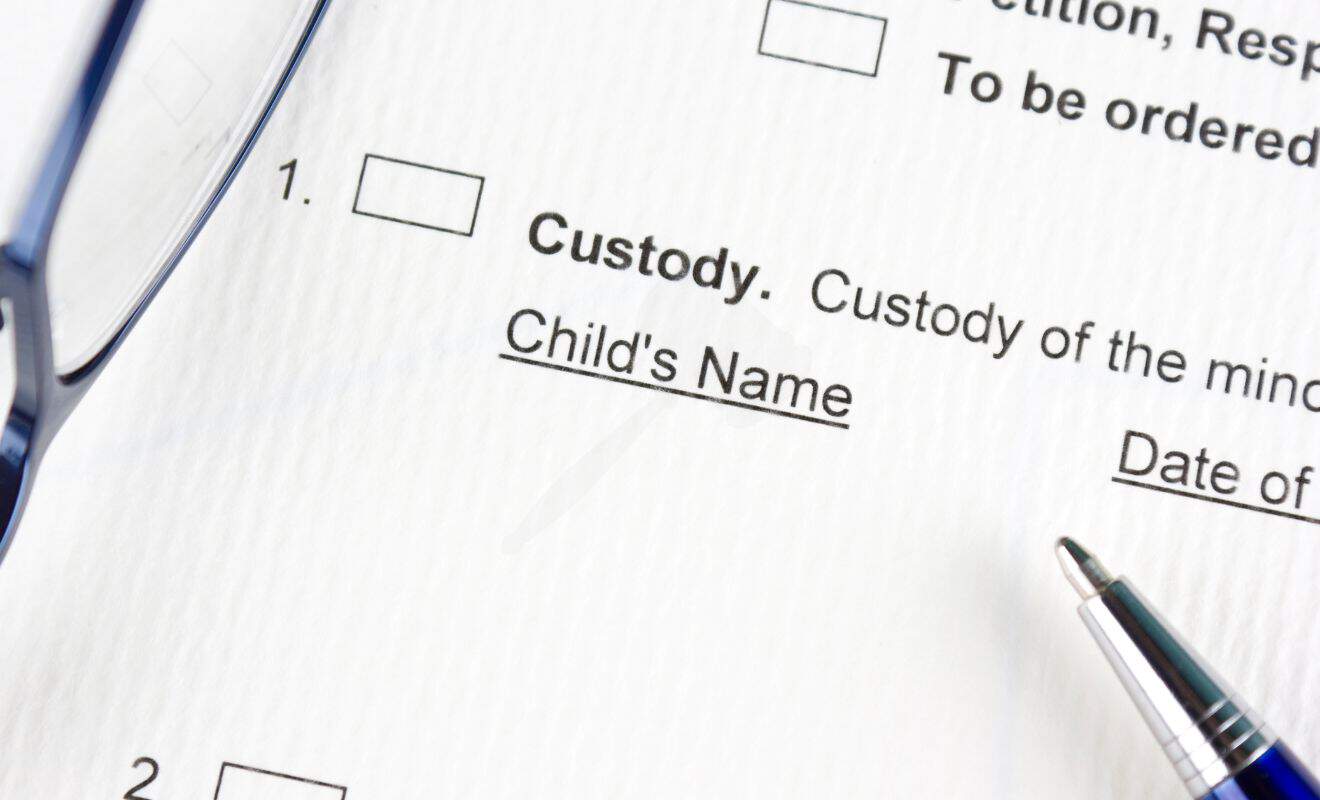 A document showing child custody agreements.